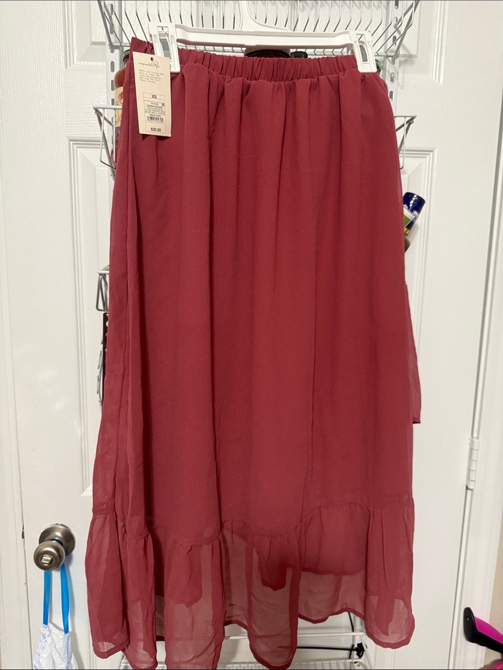 a new day Dusty Rose Chiffon Maxi Skirt
